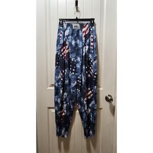 California Crazee Wear Baggy Jogger Pants USA Flag Patriotic Women's S